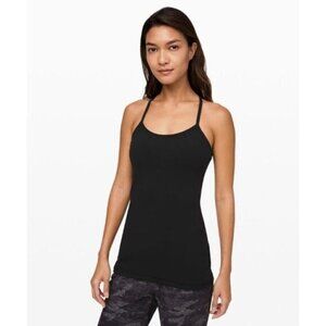 Lululemon Athletica Black Strappy Tank Top Size 4 Nylon & Lycra Blend